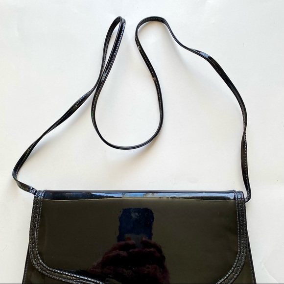80’s Cabrelli Patent Leather Clutch - Black - Picture 4 of 8